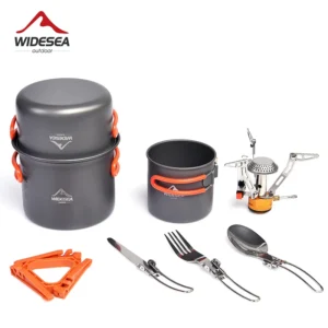Camping Cookware/Tableware Supplies Plus Burner Stove