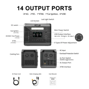 Portable Power Station AC Output Solar Generator
