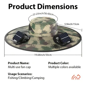 2-Fan Solar-Powered Sun Hat