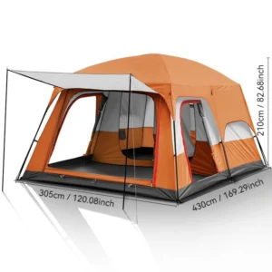 4/12 person outdoor camping tent/a removable awning