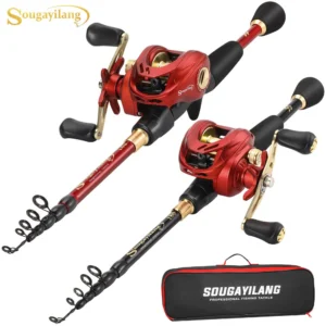 Baitcasting Fishing Rod and Reel Bag Set