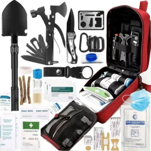 142-Piece Emergency Survival Kit with Essential Gear for Camping